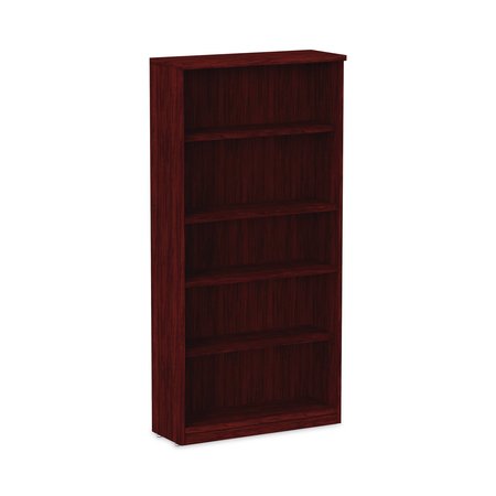 ALERA Valencia Bookcase, 5 Shelf, 65", Mahogany ALEVA636632MY